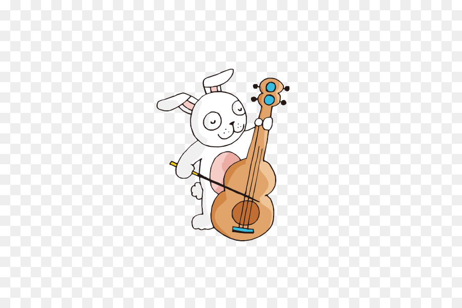 Cello Tier - Weißes Kaninchen Cello
