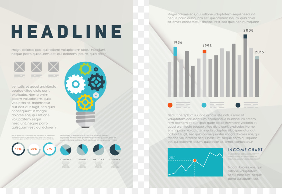 Flyer-Vorlage Broschüre Infografik - Vektor-design-einfache Alaun