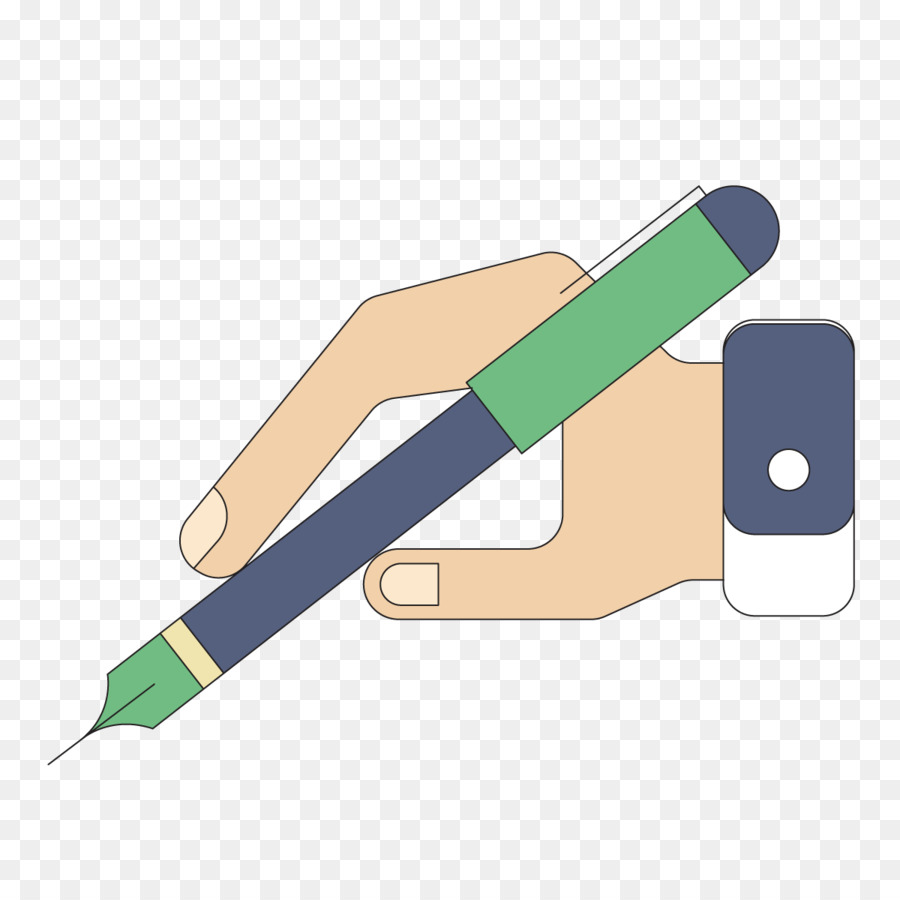 Pen Handschrift mit Clip art - Vektor handschriftliche pen