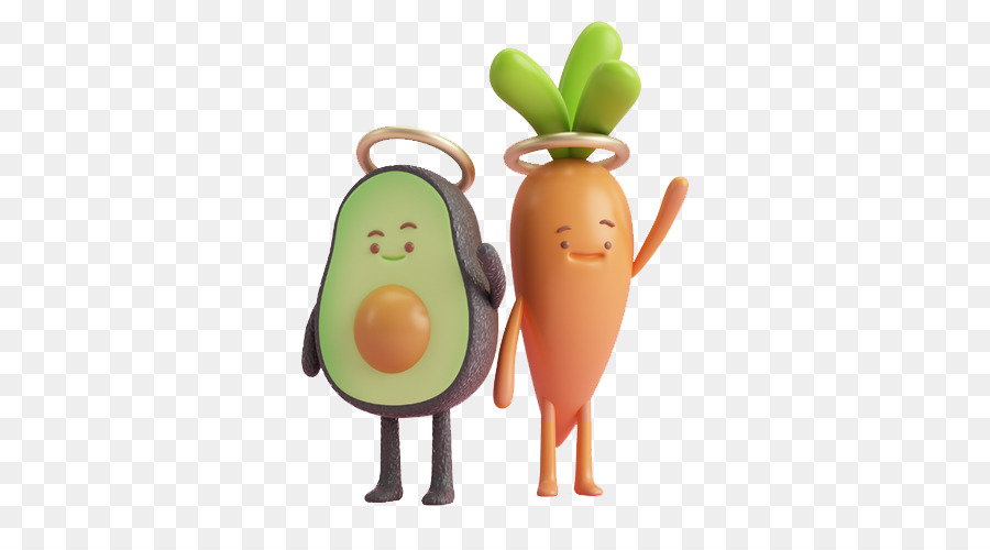 Frutto di Avocado computer grafica 3D Alimenti Vegetali - cartone animato di frutta e verdura