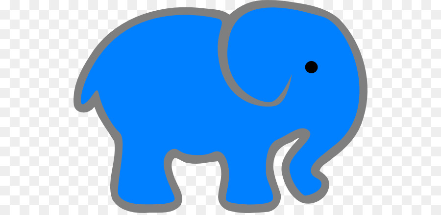 Blue Elephant, Clip art - elefante blu clipart