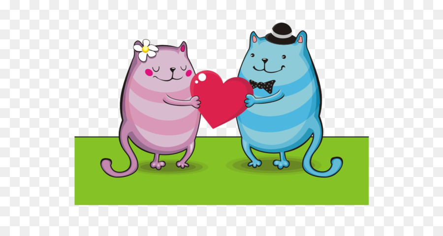 Gatto il Giorno di san Valentino Cartoon Clip art - Cartone animato gli amanti dei gatti