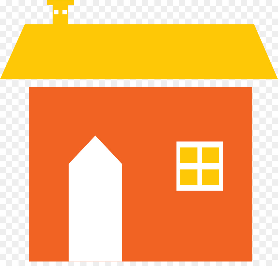 Haus Symbol - Orange altes Haus