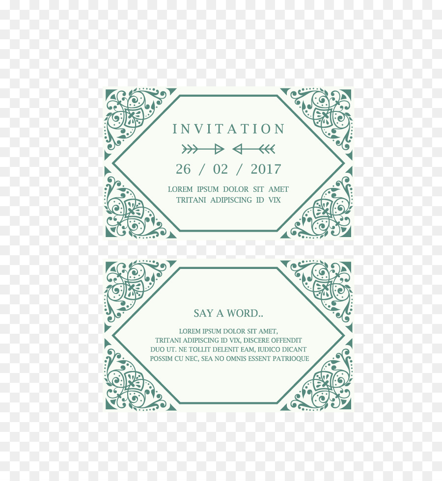 Invito a nozze Convite Verde Gratis - Schema di carte