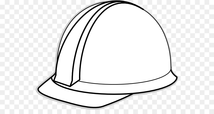 Mütze Schwarz und weiß-clipart - Bau Hut cliparts