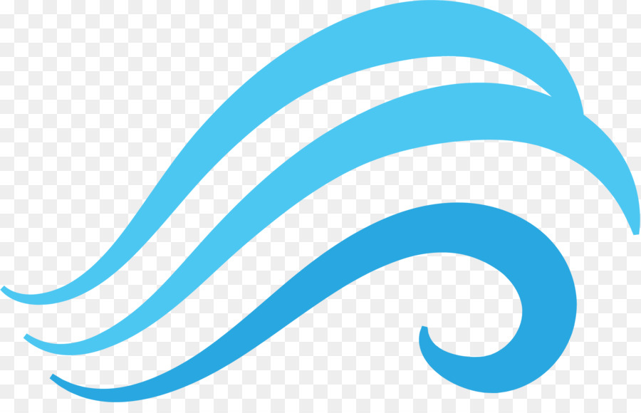 Logo Clip nghệ thuật - Màu xanh, đường cong
