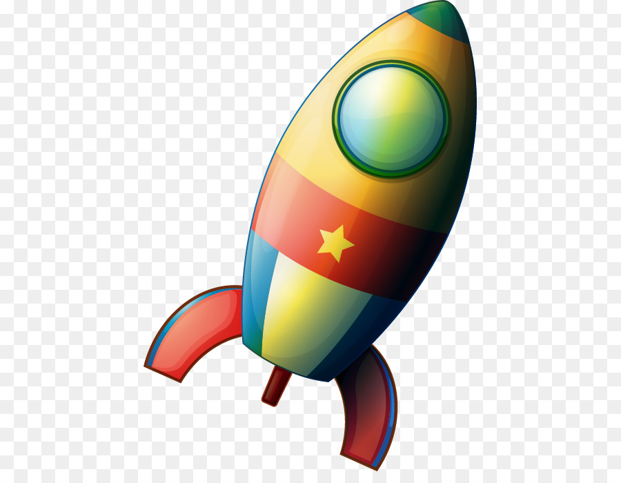 Raketen-Weltraum-Raumschiff - Vektor Rakete gemalt