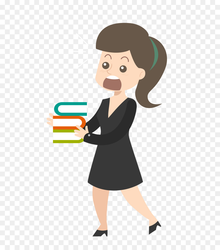 Office - Eine Frau mit Bücher