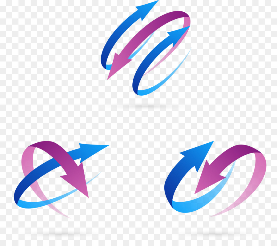 - Pfeil-Logo-Kurve, Spirale - dynamische Pfeil