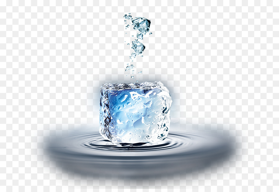 Eis-Würfel-Wasser-Kreativität - kreative Eis Partikel auf Eis