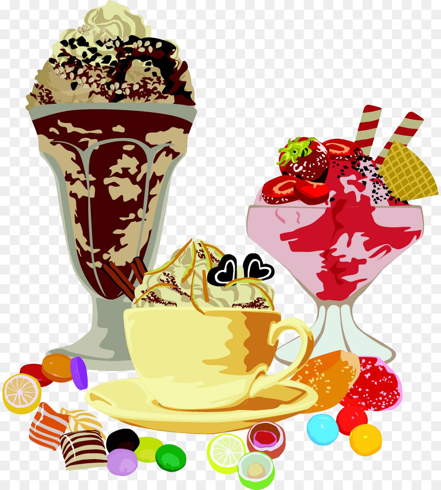 Eis clipart - Cartoon candy und ice cream-Bild