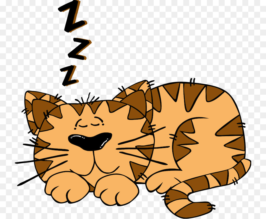 Katze Kätzchen Schlafen Clip-art - Kostenlose Tiger Clipart
