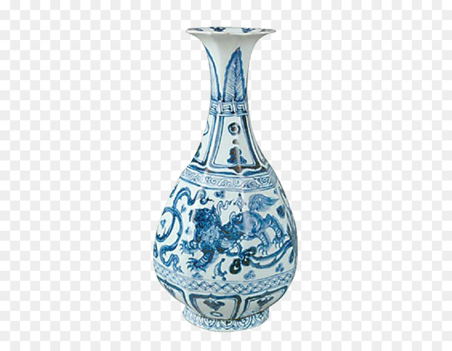 Jingdezhen Capital Museum di Blu e bianco ceramica della dinastia Yuan in Ceramica - bottiglia di ceramica