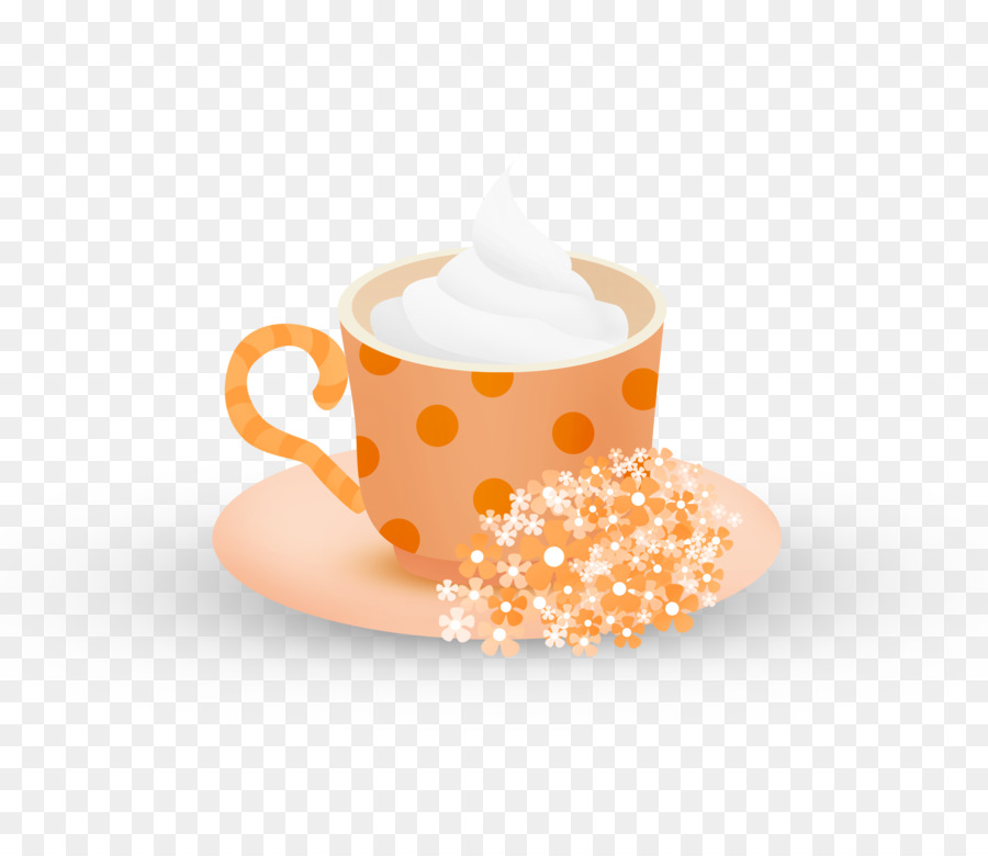 Kem cốc cà Phê - Hoạt hình orange kem cup