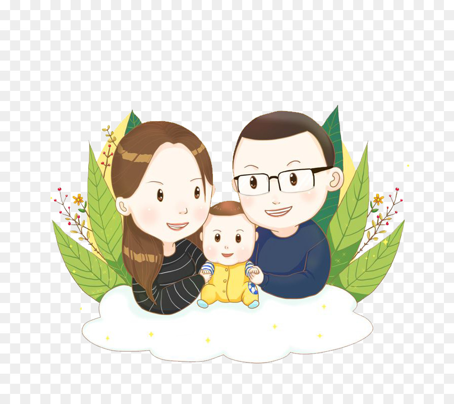 Cartone Animato Famiglia - famiglia felice