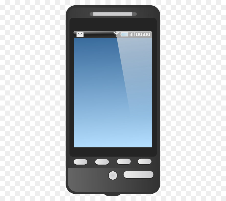 Smartphone Android Clip art - Nero blu cartone animato telefono