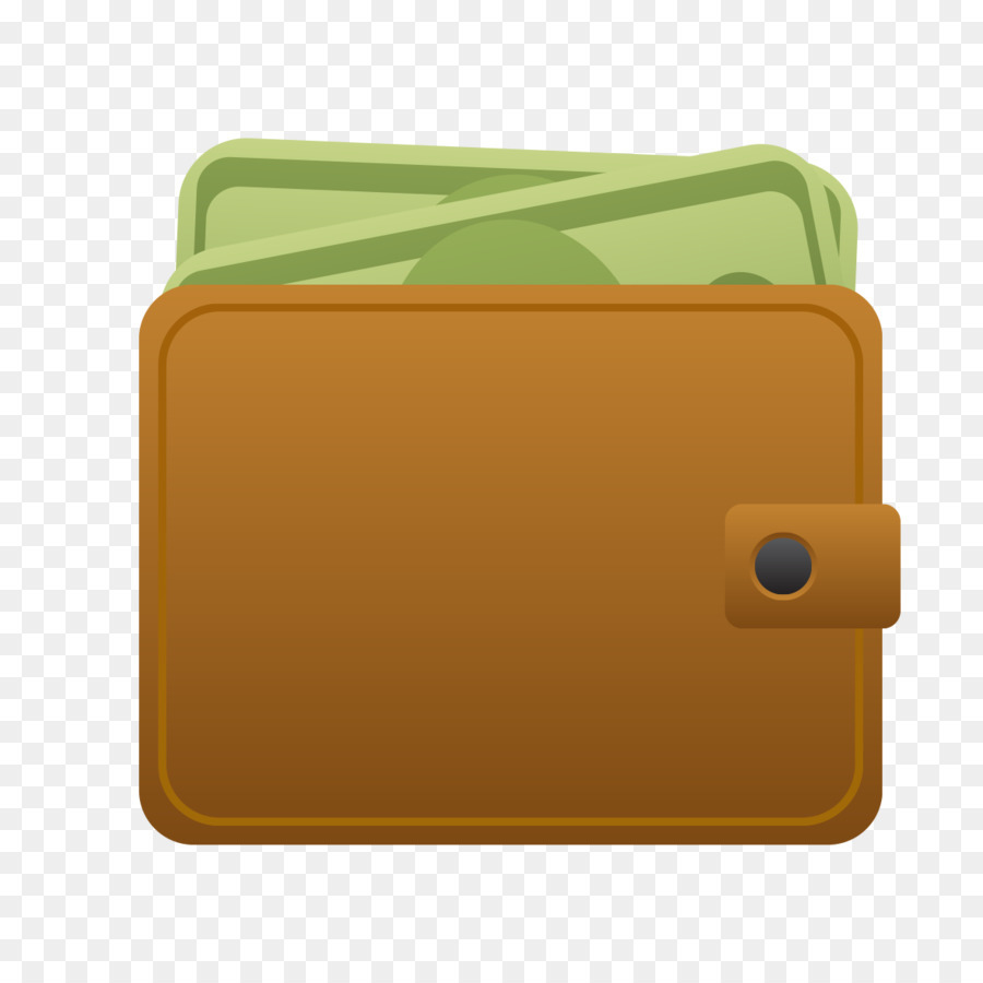 Material Gelbe Rechteck - Braun Brieftasche Modell