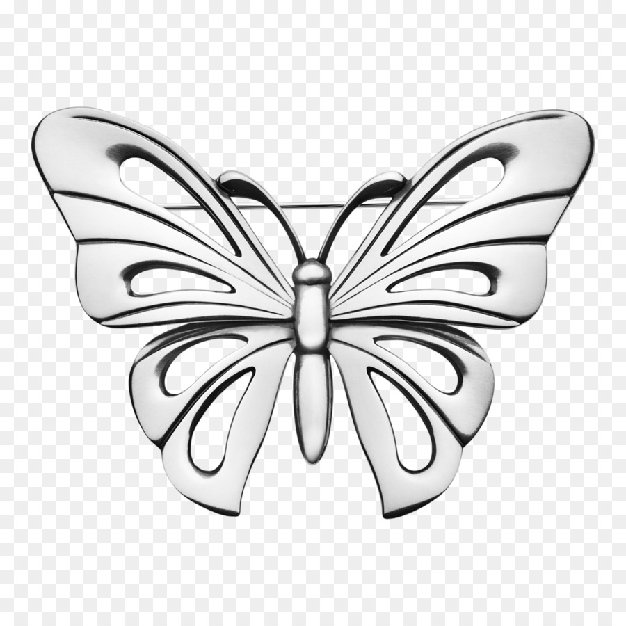 Orecchino Gioielli Braccialetto Spilla Gullsmed Wintervold - farfalla in acciaio clipart