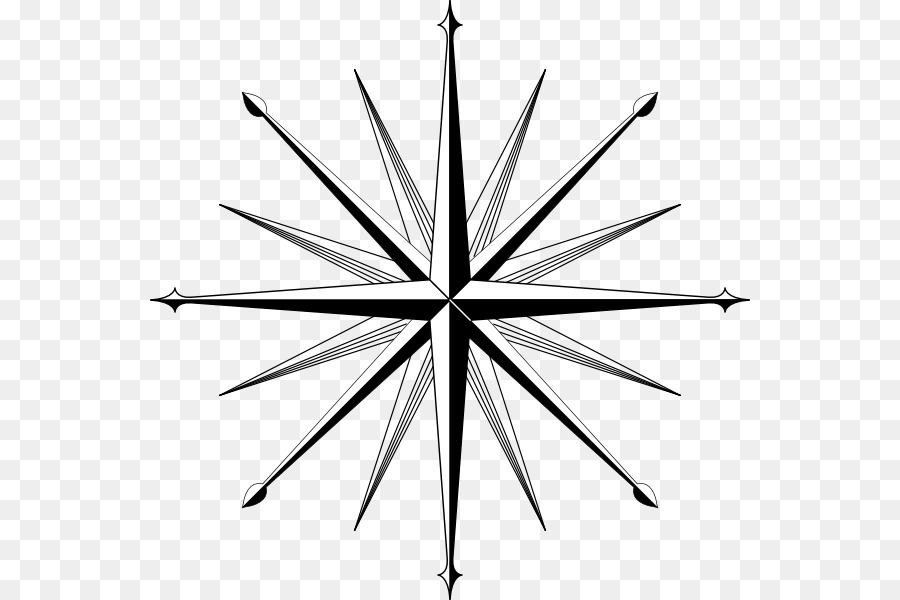 Nautische Sterne-Kompass Clip-art - leere Kompass rose