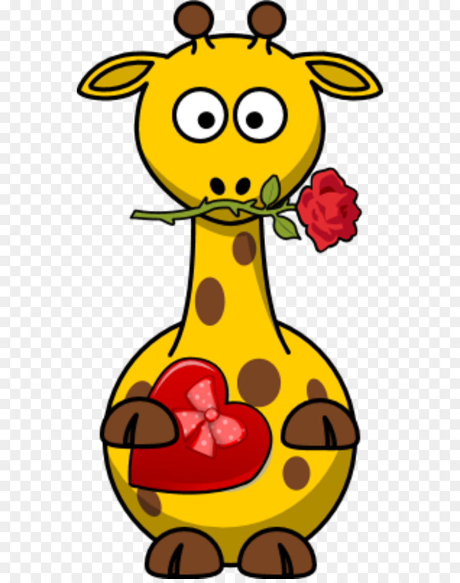 Giraffa Okapi Free Clip art - Clipart divertente di San Valentino