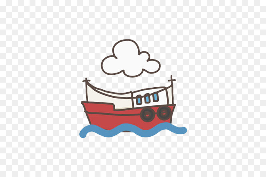 Barca Clip art - dipinto a mano in barca