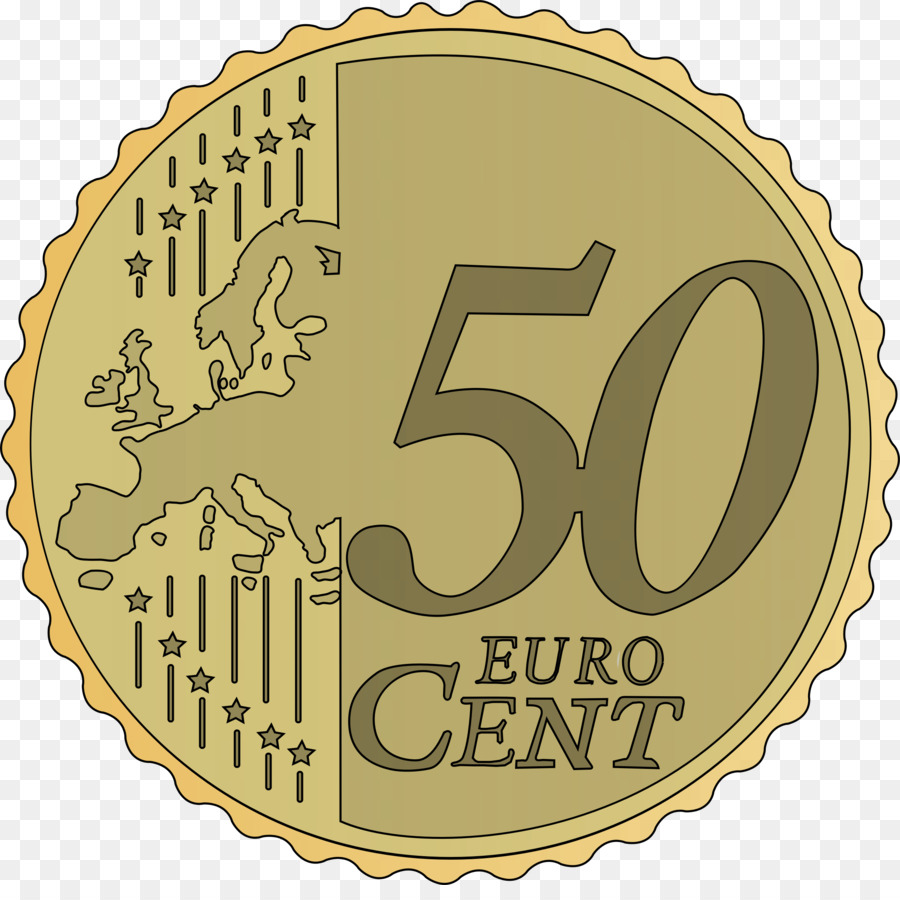 1 centesimo di euro, moneta da 50 centesimi di euro, moneta da 10 centesimi di euro, moneta Clip art - numero 50 clipart