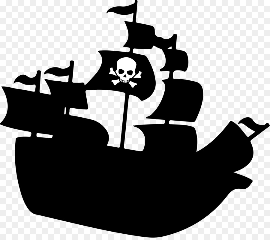 Piraterie Schiff clipart - Piraten cliparts silhouette