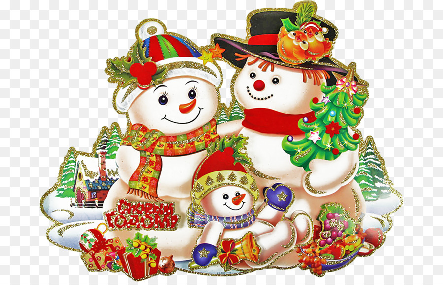 Snowman Christmas Jingle Bells-clipart - Cartoon Schneemann