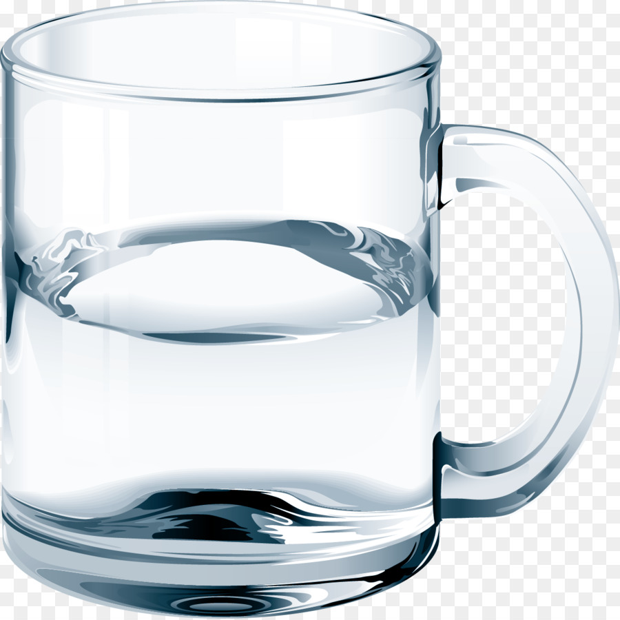 Glas-Becher Wasser-Royalty-free - Hand lackierten weißen Glas