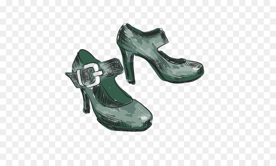 Frau Schuh-Stock-illustration Illustration - Handbemalte heels