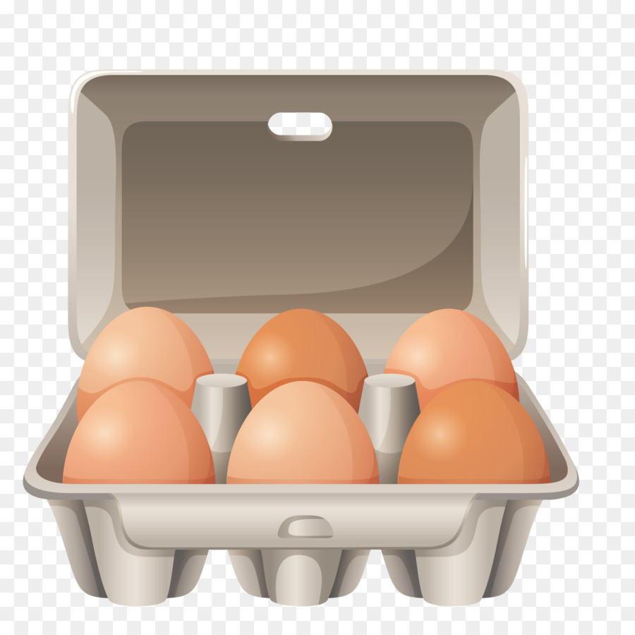 Gebratene ei-Huhn-Ei-Karton - Vektor einen Stapel von Eiern