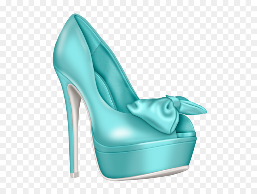 Cyan Schuh hochhackige Schuhe Clip art - Cyan Frau heels
