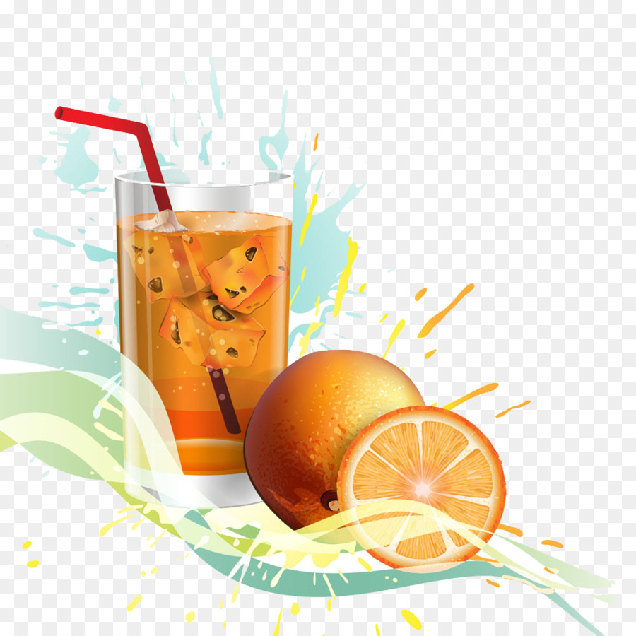 Orangensaft - Orangen und Glas