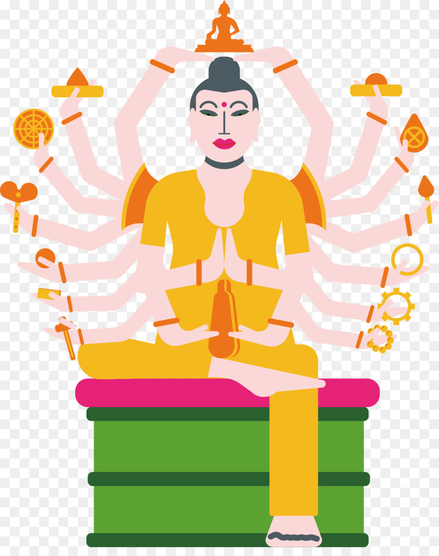 Thailandia Clip art - Mille Buddha vettoriale