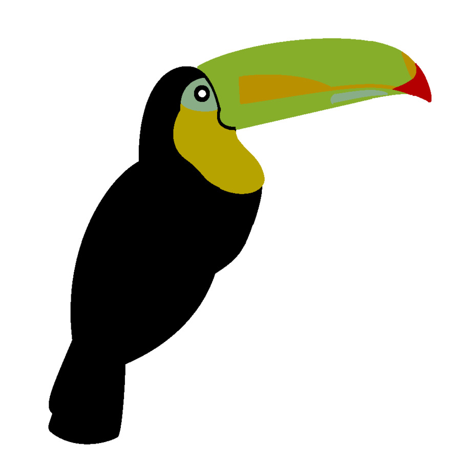 Keel-billed toucan Gemeinsamen Strauß-Vogel-Toco toucan-Pinguin - toucan Umriss