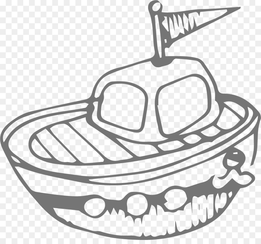 Barca Disegno Clip art - Dipinto a mano grigio barca