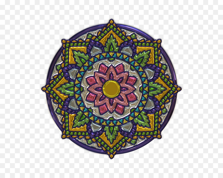 Mandala Illustrazione - Vetro Colorato Mandala