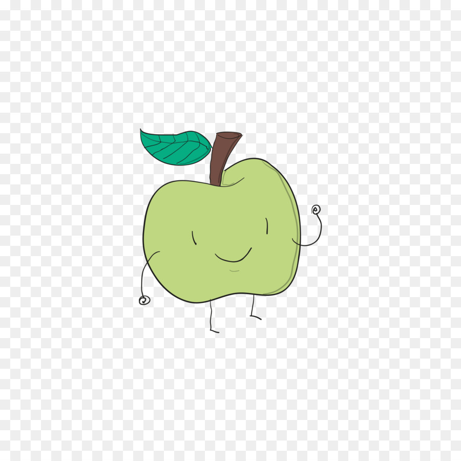 Apple Manzana verde Verde Disegno - Verde cartoon apple