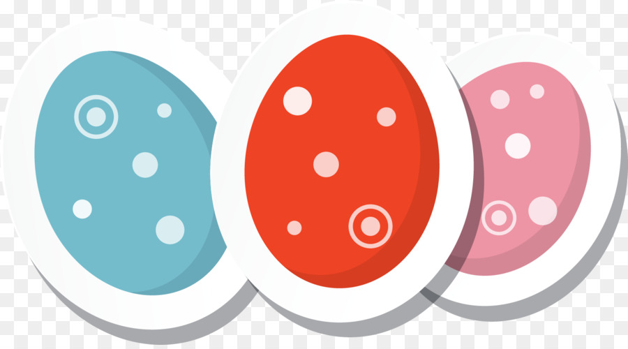 Adesivo Di Pasqua - Dipinto a mano uova colorate