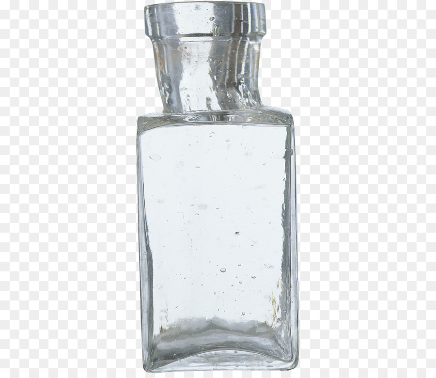 Flasche aus Glas, Transparenz und Transluzenz - Vintage white clear Glas