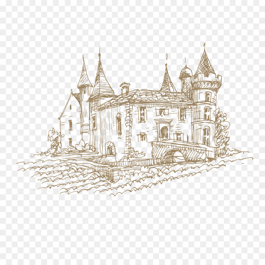 Schloss Architektur - Baustoff-Linien Frei