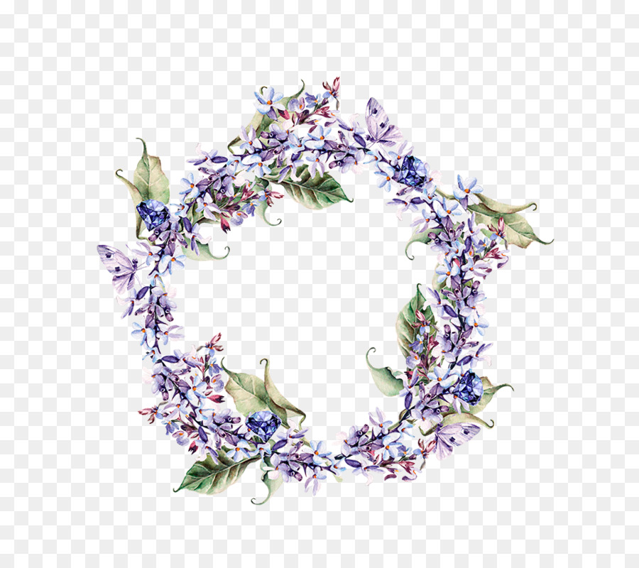 Hoa Màu nước sơn Clip nghệ thuật - Tay vẽ vòng hoa
