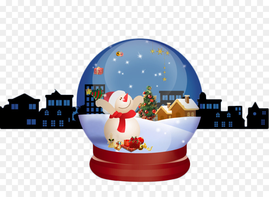 Di Natale Babbo Natale Pupazzo Di Neve Di Vetro - Sfera di vetro pupazzo di neve scena