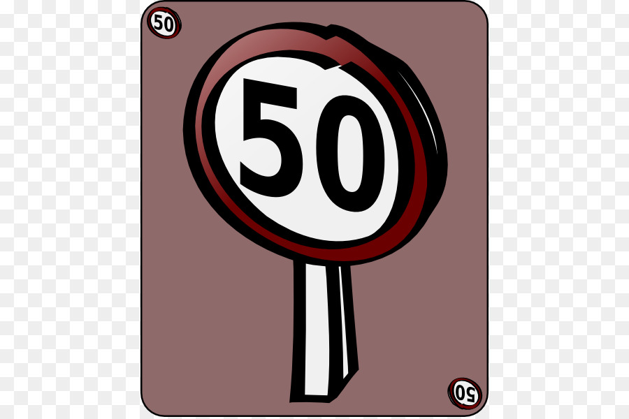 Speed limit Verkehrszeichen clipart - Nummer 50 cliparts