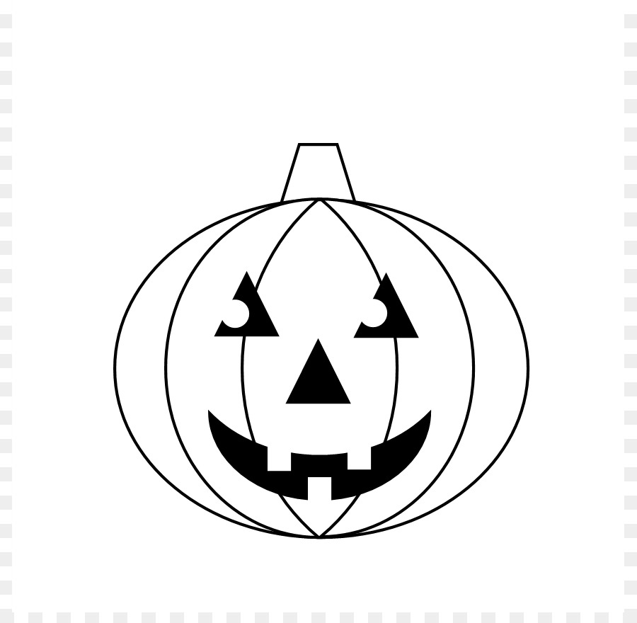 Kürbis Halloween Jack-o-Laterne Schwarz und weiß-clipart - Haloween-Clipart