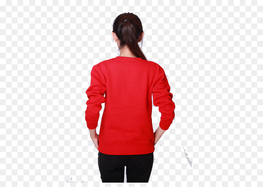 Hoodie T-shirt Pullover Kleidung Macy ' s - Eine Frau in rot