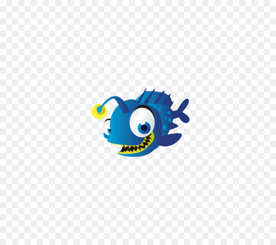 Krokodil cartoon - Blaue Fisch cartoon