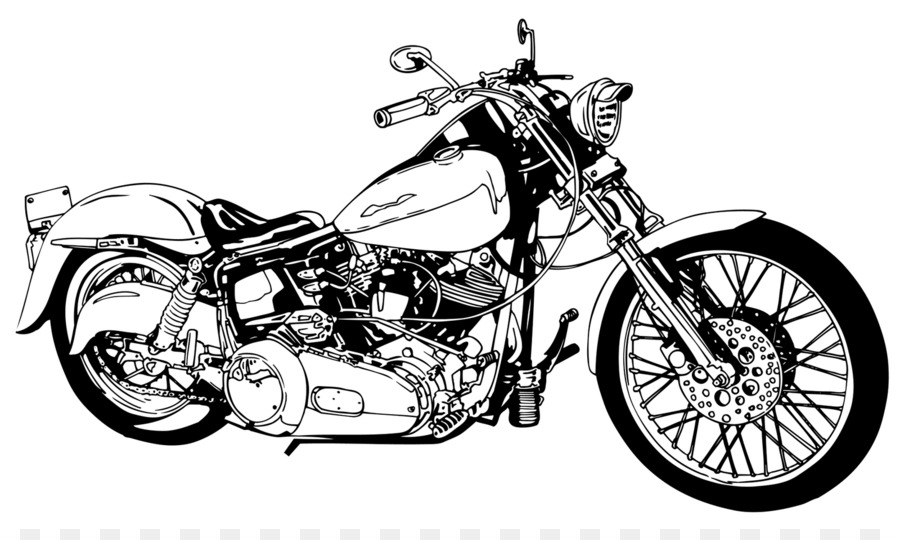 Motorrad Harley Davidson Chopper clipart - Motorrad silhouette cliparts