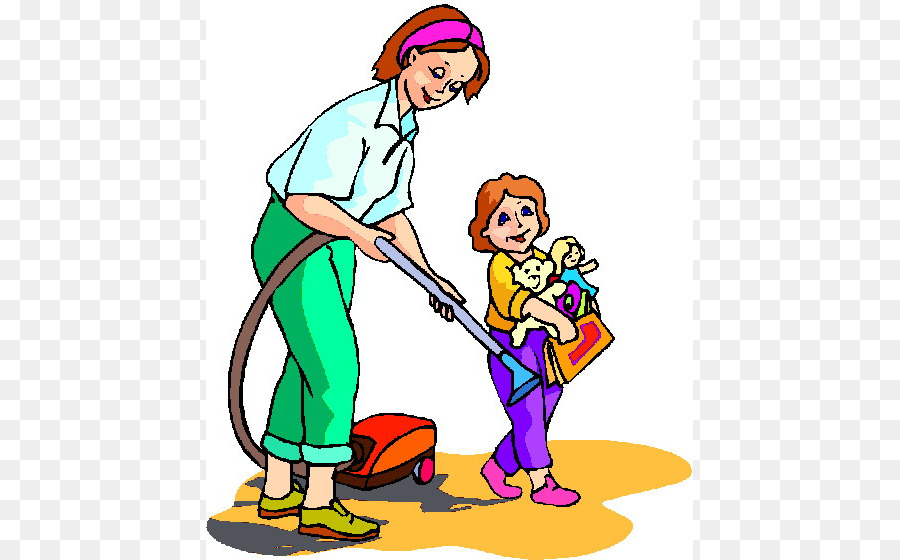 mom daughter cleaning clip art