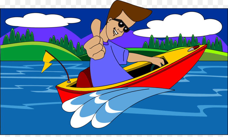 Boat Cartoon png download - 2400*1418 - Free Transparent Motor Boats png  Download. - CleanPNG / KissPNG